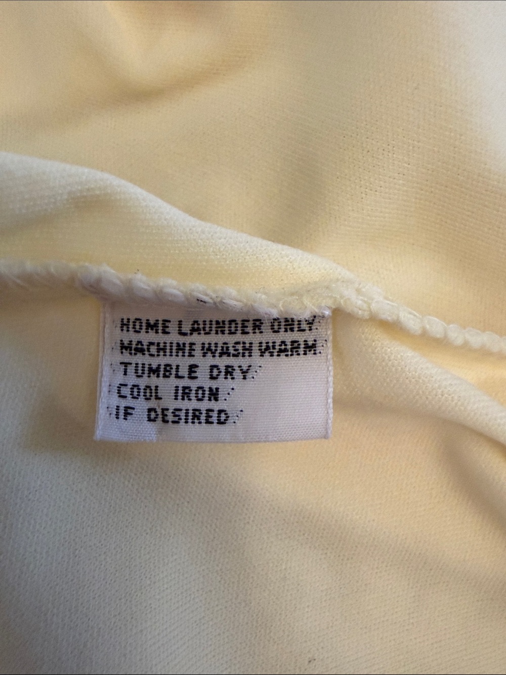Vintage 1970s Van Heusen Butter Yellow Long-Sleeve Solendor Knit Shirt - Medium - Picture 3 of 13